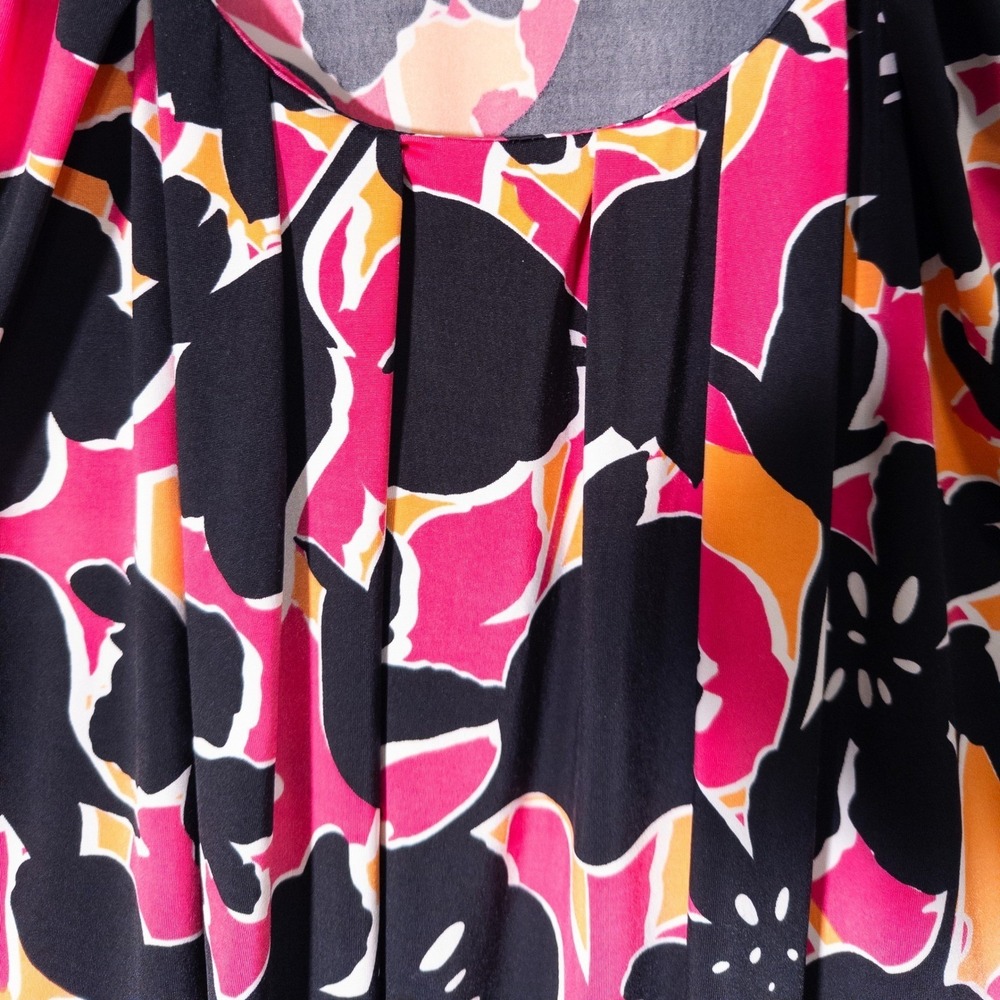 Worthington Floral Blouse Women XL Career Office Colorful Mod Business Casual - Picture 2 of 4